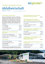 Tarife Abfallwirtschaft - Gewerbe 2026 (PDF)